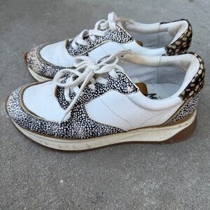 - Madewell Kickoff Trainer Sneakers in Leather and Spot Mix Calf Hair MA503